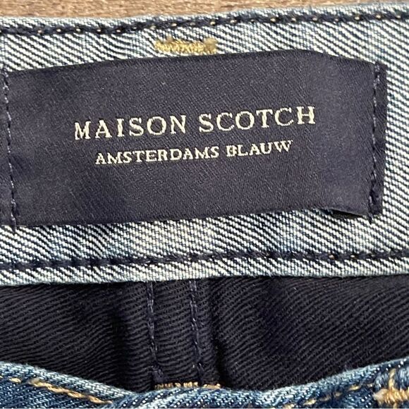 Maison Scotch L'Adorable Distressed Sky Boyfriend Jeans Indigo Women's 25 - Picture 7 of 14